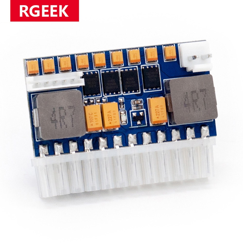 RGeek 24pin DC ATX PSU 12V DC Input 250W Switch di uscita PC DC-DC ATX Pico PSU MINI ITX alimentatore per PC per Computer fai da te