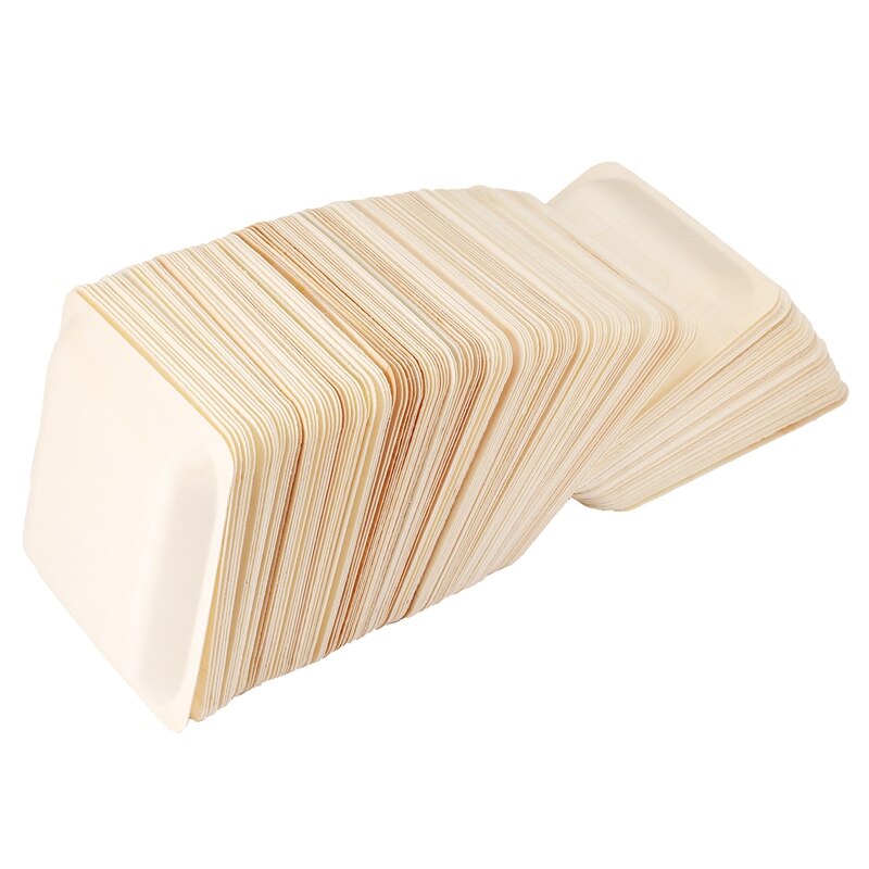 150 stuks wegwerp vierkante houten borden draagbaar servies voor verjaardagsfeestjes bruiloften restaurant picknick barbecue 140 x 140mm