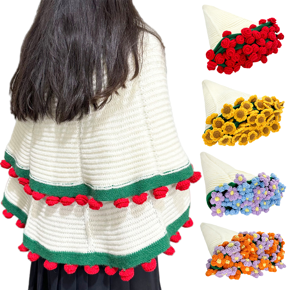 Blumenstrauß-Decke, DIY gehäkelte Decke, handgefertigt, gehäkelte Blumendecke, Rosenstrauß-Decken, weiche Strick-Überwurfdecken