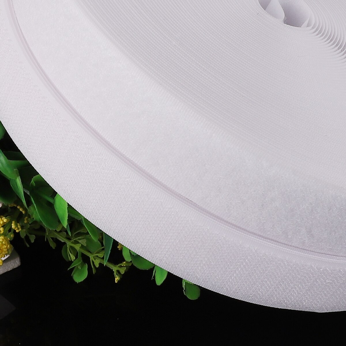 2M 16-40mm White Magic Tape Hook Loop Not Adhesive Fastener Tape Nylon Sticker Disks Tape for DIY Craft Supply Roll Sew On Tape