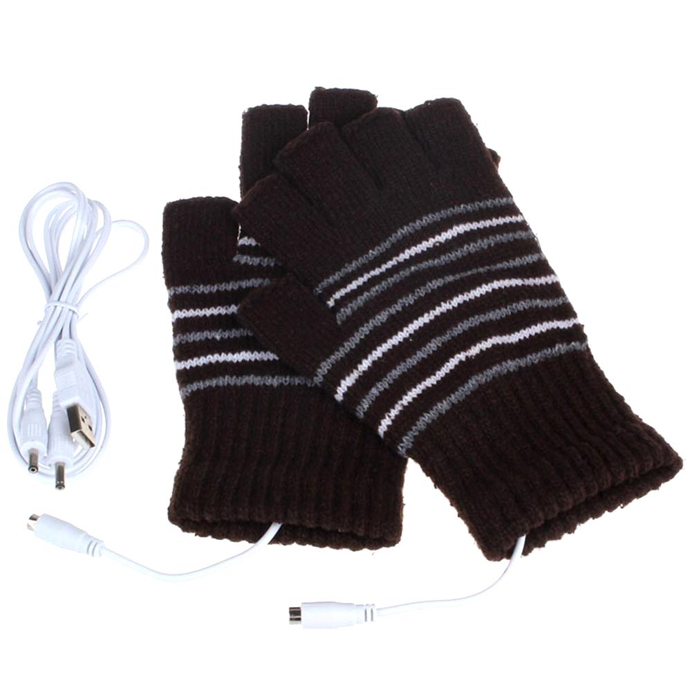 Ademende 2 kleuren 5v batterij aangedreven motorfiets gebreide verwarmde handschoenen verwarmde handschoenen motorcross sport winter handschoenen outdoor