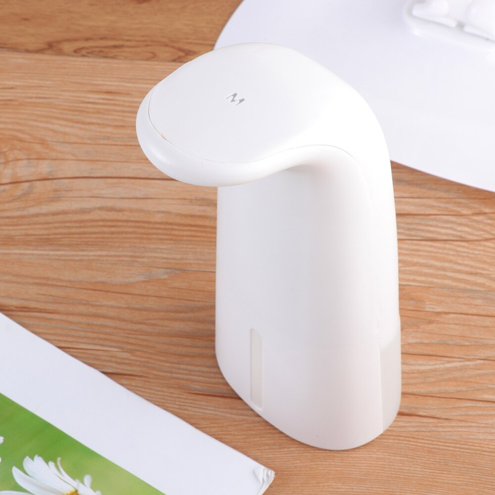 1Pc Auto-Inductie Zeepdispenser Automatische Sensor Sanitizer Dispenser Zeep Container Voor Thuisgebruik Zonder Batterij (Wit willekeurige