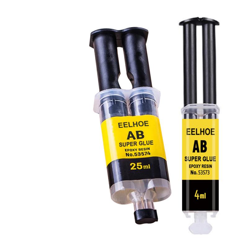 Epoxy Resin High Strength AB Glue Iron Stainless Steel Aluminium Alloy Glass Plastic Wood Ceramic Marble Repair Quick-drying: 1pc 4ml 25ml