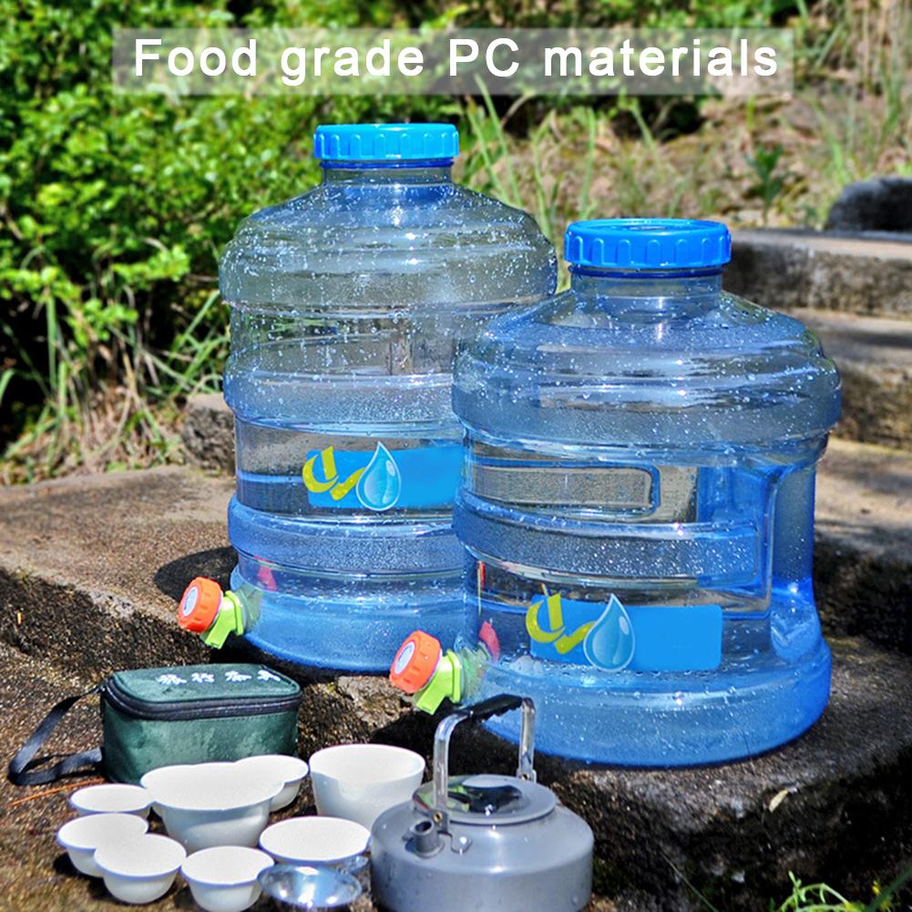 11.3L Car Bucket Self Driving Tour PC Storage Bucket Car Round With Faucet Portable Drinking Bucket Outdoor Water Container