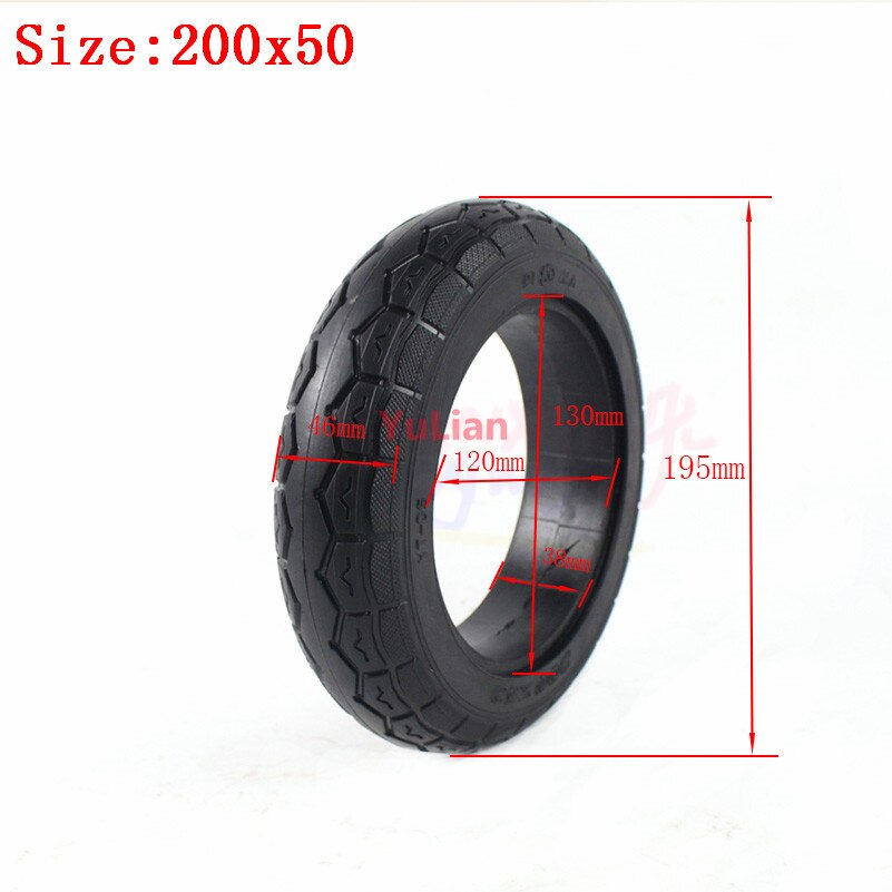 Electric Scooter200x50 solid tires Tyre With Wheel 8" Scooter 200x50 Tyre Inflation Electric Vehicle Wheel