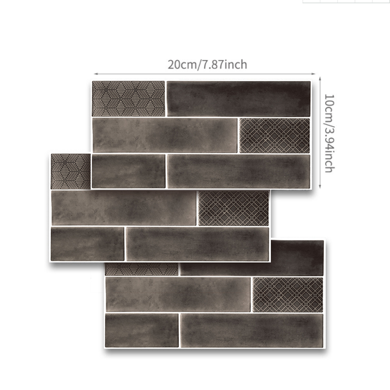 Pvc Zelfklevende Muursticker Tegel Sticker Keuken Badkamer Woonkamer Diy Decoratieve Behang Waterdicht En Oilproof: Pattern 10