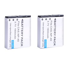 2Pcs NP-40 NP40 Camera Rechargeagle Battery for Casio EX-Z30/Z40/Z50/Z55/Z57/Z750 EX-P505/P600/P700 PM200 NP 40 NP40 CNP40