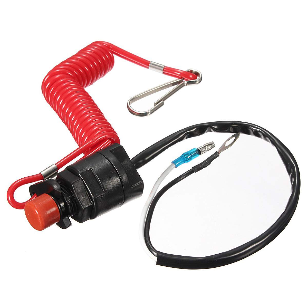 Boat Motor Emergency Kill Stop Switch for Yamaha /Tohatsu Outboard Stop Kill Switch Cut off Switches With Safety Tether Lanyard