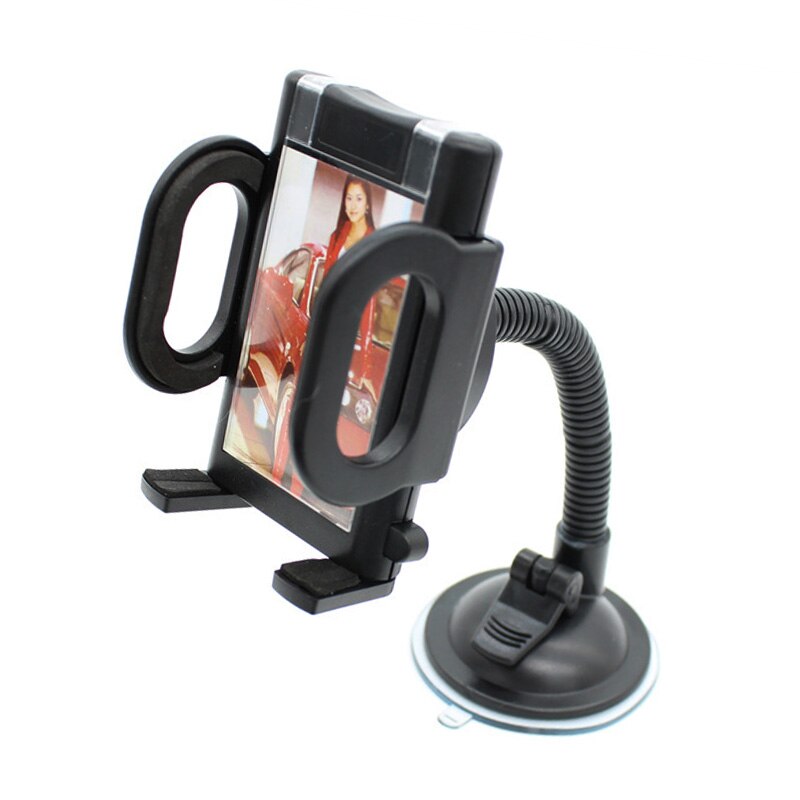 360 Roteren Auto Telefoon Houder Voor iPhone X XS MAX XR Voorruit Zuignap Auto Mount Houder Phone Stand Voor Samsung s9 Suporte in Auto: Zwart