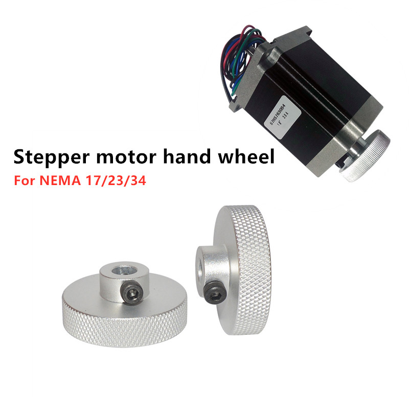 2pcs per lot Hand wheel for stepper motor NEMA17/23/34 bore size 5/6.35/8/14mm jog knob