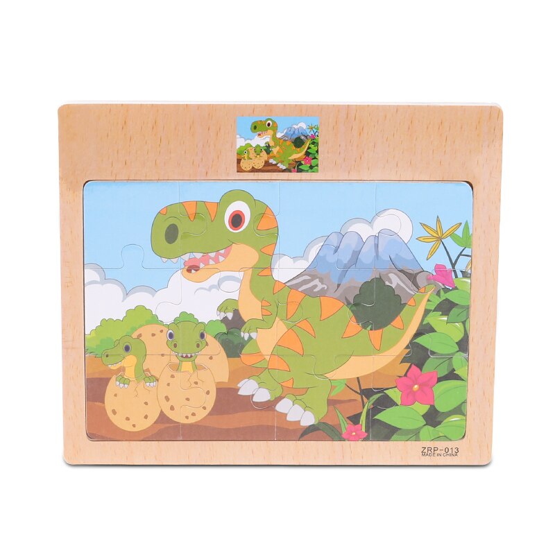 Baby Jigsaw Puzzles Wooden Board Jigsaw Toy Children 1-5 Years Old Cartoon Animal &Traffic Cognitive Early Education Puzzle Toys