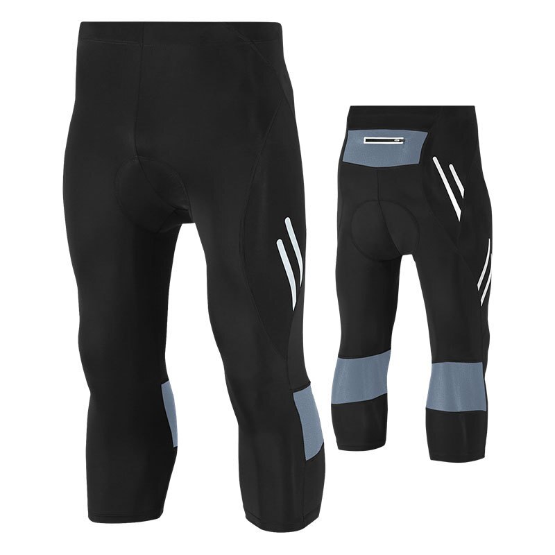 Quick-Dry Cycling Pants Elastic Cycling Tight Pants Clothing Calf-Length Bicycle Shorts MTB Bike Bicycle Pants: 02 / XXL