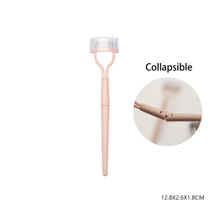 1 Stuks Zwart Opvouwbare Wimper Borstel Kam Schoonheid Make-Up Lash Separator Roestvrij Staal Wimper Krultang Mascara Curl Cosmetisch Hulpmiddel: Ivoor