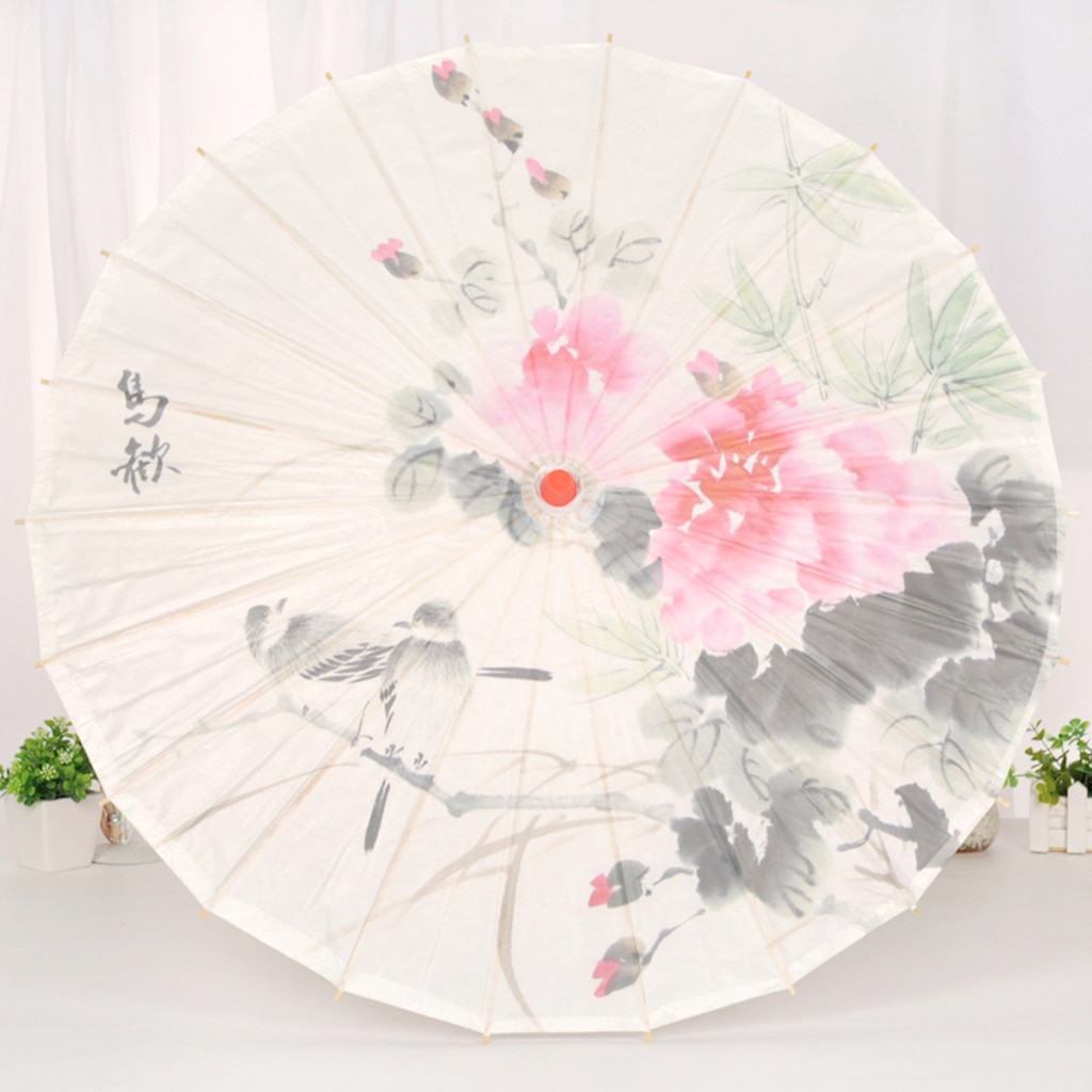 Chinese Silk Cloth Umbrella Classical Style Decorative Umbrella Oil Paper Umbrel Classical bamboo dance craft umbrella