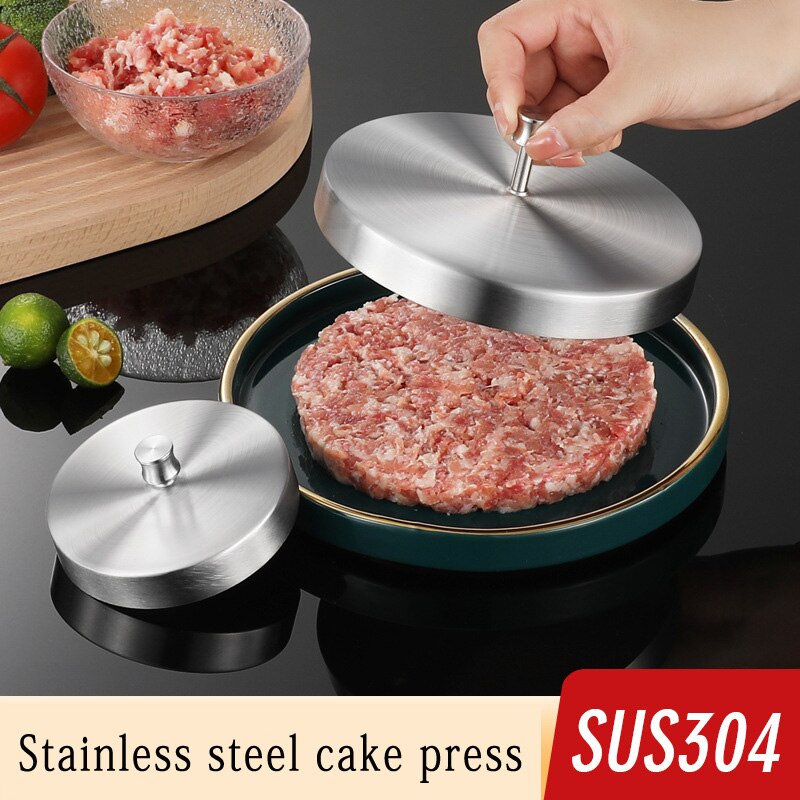 304 Stainless Steel Beef Pie Mold Kitchen Patty Making Mold Household Meat Pie Press Mold Kitchen Tools