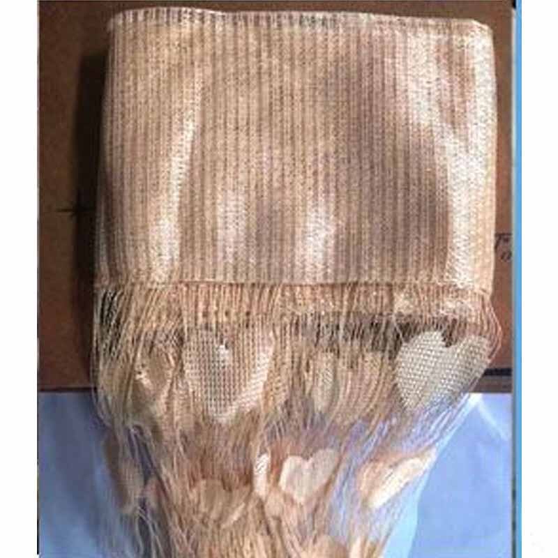 Panneau de draperie avec pompons | Rideau de porte à fenêtre en Tulle pur, rideau de chambre à coucher et salon, décor de cœur d'amour romantique doux, 100x200cm: champagne