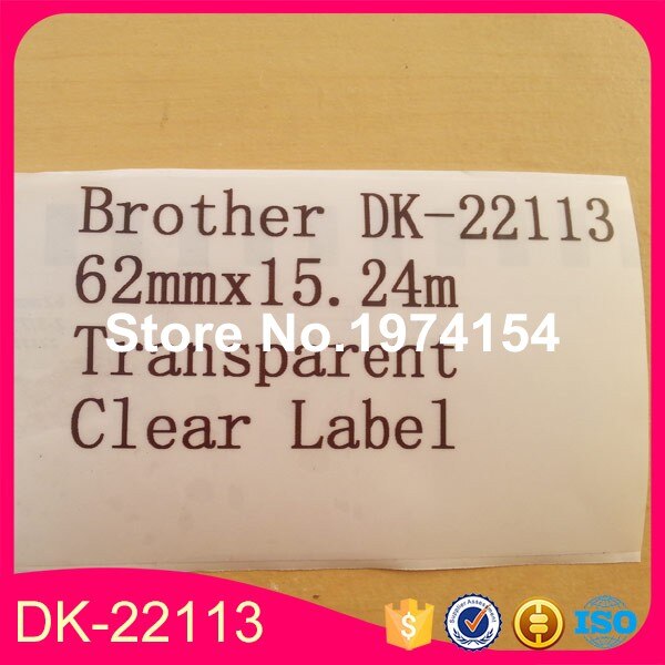 3x Rolls Brother Compatible Labels clear transparent sticker dk 22113 dk-22113 dk22113 dk-2113