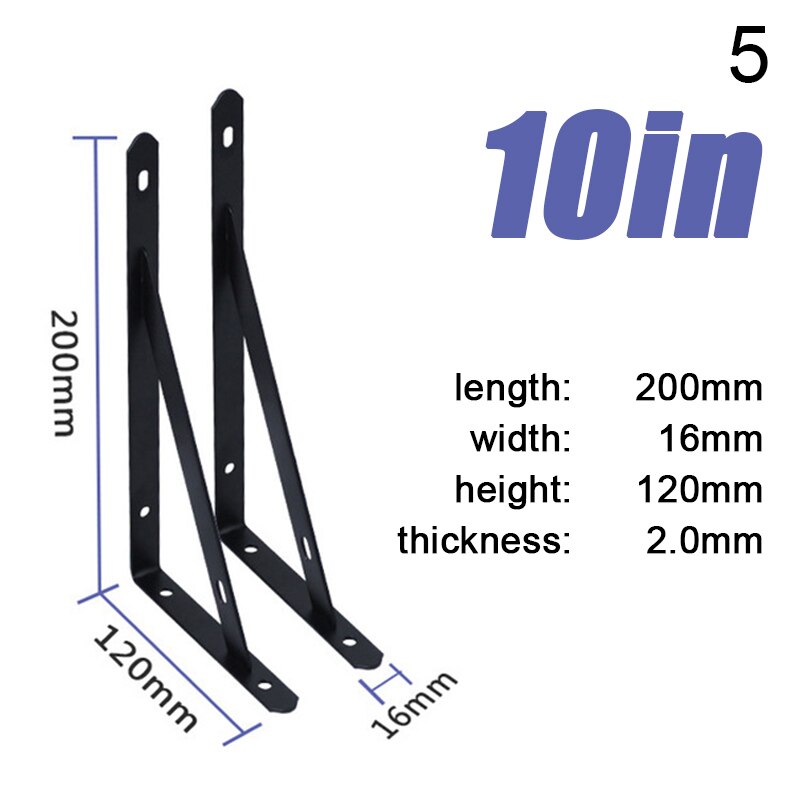 2Pcs Wandplank Beugels Heavy Duty Corner Brace Boekenkasten Woonkamer Kantoor Muur Gemonteerde Opbergrek Metalen Beugel: A5