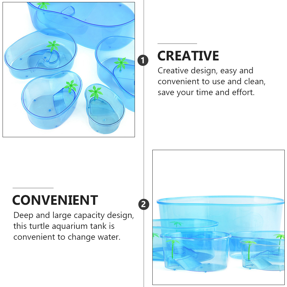 Transparent Tortoise Tank Plastic Turtle Tank Household Reptile Tank Tortoise Accessory