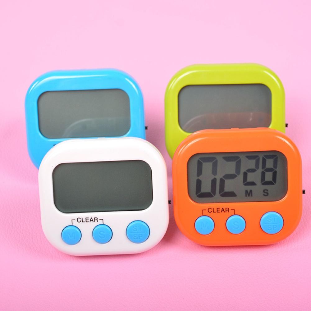 Magnetische Kookwekker Countdown LCD Digitale Stopwatch Mini Praktische Koken Timer Wekker Wit Blauw Roze