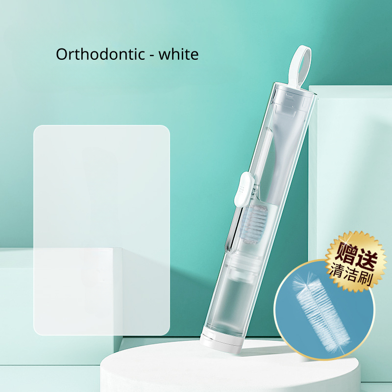 Portátil Folding Travel Toothbrush Set, Ferramentas criativas de limpeza dentária, Pode segurar o creme dental, 1pc: Verde