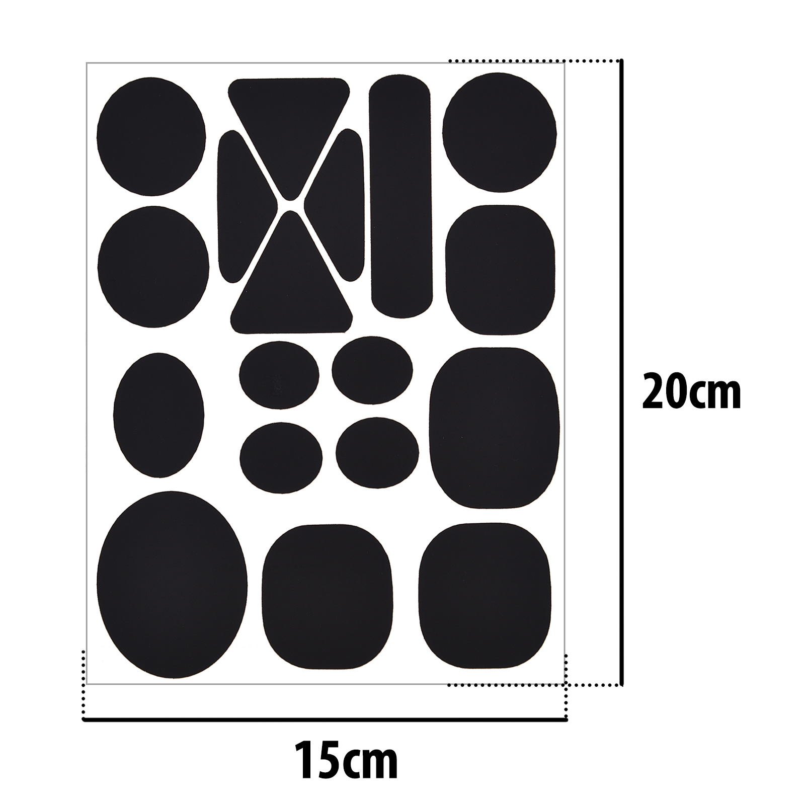Parches autoadhesivos negros para chaqueta, ropa, pantalones vaqueros, pegatinas para tienda, reparación, tela decorativa lavable para costura DIY