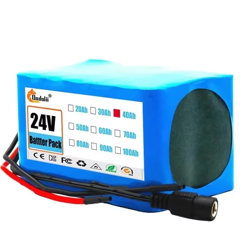 6s4p 24V 40Ah lithium-ion battery pack/with 25.2v charger/BMS/with a lifespan of up to 5 years