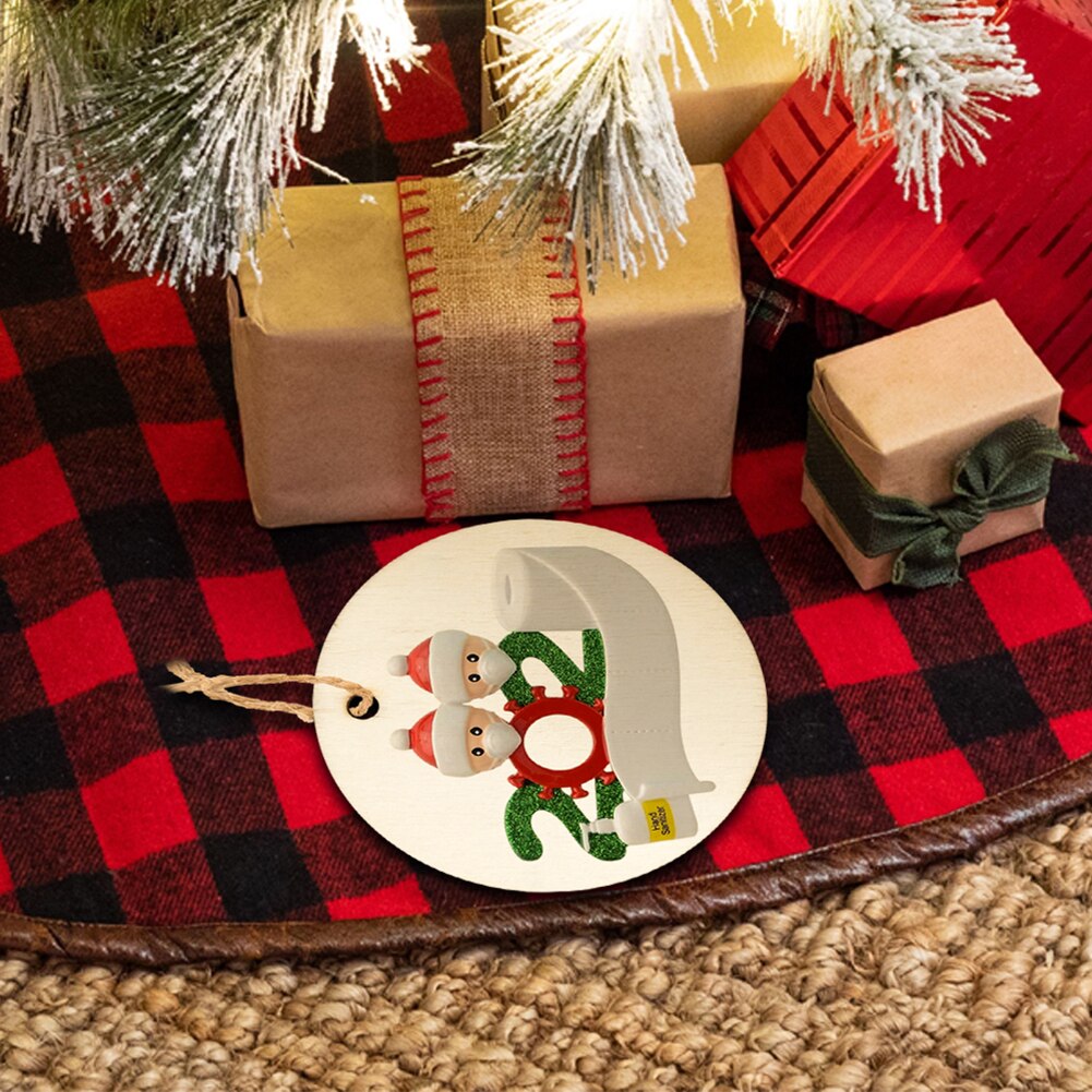 Diy Houten Masker Sneeuwpop Kerstboom Hanger Kerstman Met Masker Opknoping Ornamenten Decoraties Christmas Party