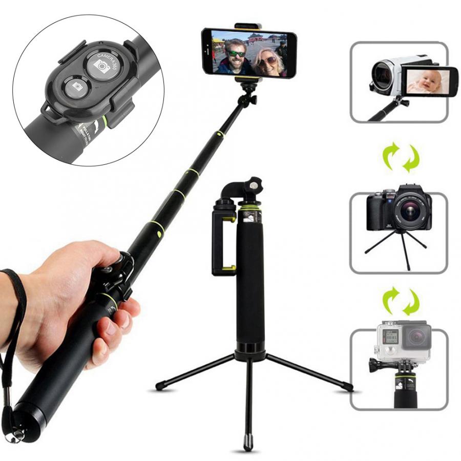 LDX-611 perche selfie Portable Handheld Selfie Stick Tripod Kit with Bluetooth Remote Controller for Sports Camera phone tripod