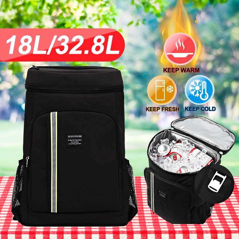 18L/32.8L Insulated Cooling Backpack Waterproof Lunch Picnic Camping Outdoor Food Fruits Fresh Shoulder Bags