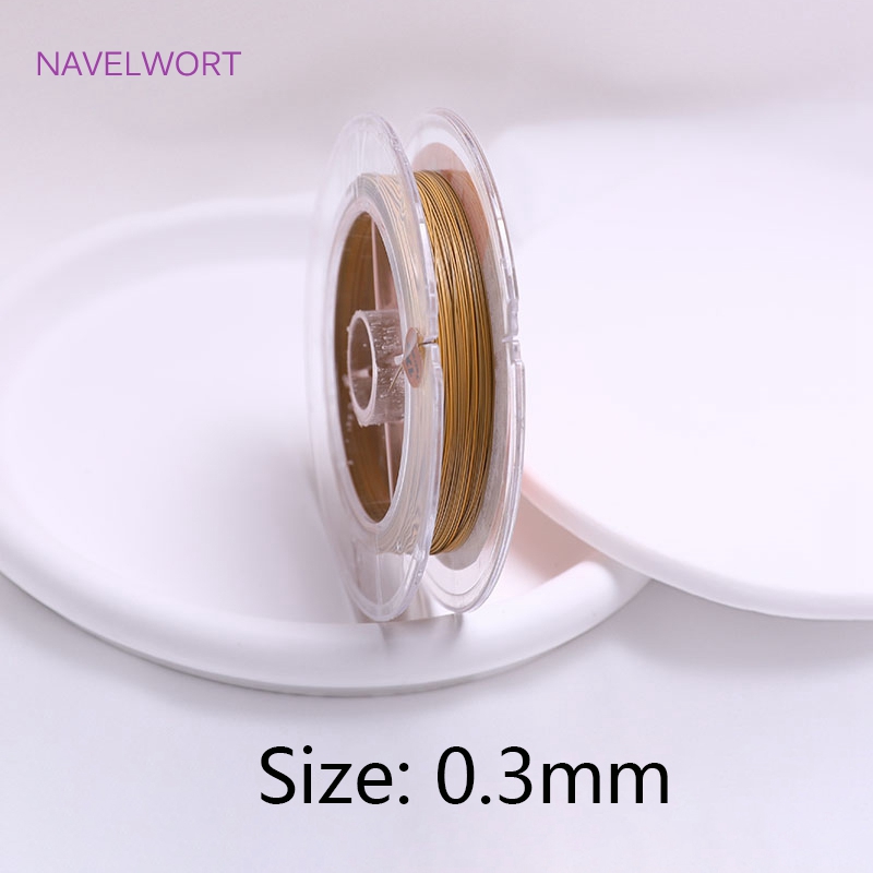 Fil de perles en acier inoxydable, 0.3/0.38mm, 1 rouleau, ligne de bain en degrés, multi-documents, bricolage, bijoux, accessoires de direction,: WHITE