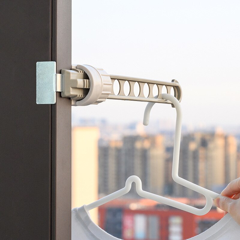 drinnen 8 Löcher KleiderbüGel Fenster Rahmen Trocknen Gestell Balkon Wäsche Hängen Für Heimat Praktische Organisatoren Wäsche Trockner