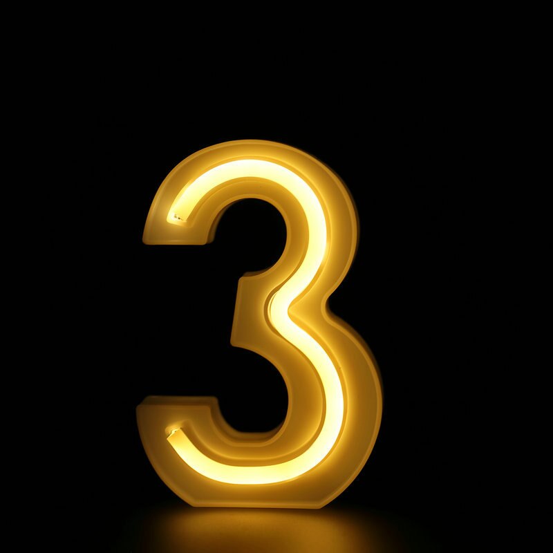 Flex Led Custom Neon Signs Number 0-9 Letter Signage Indoor Warm Light Display Light Up Signs Commercial Christmas Decorations: 3