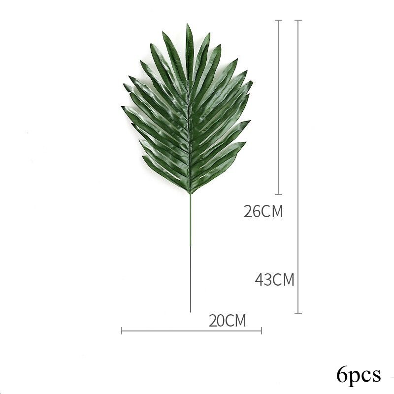 1 pack Artifical Green Palm leaves Hawaii Tropical Turtle Leaf for Kids Birthday Party Jungle Flamingo Summer Party Decoration: 6pcs Willow leaf