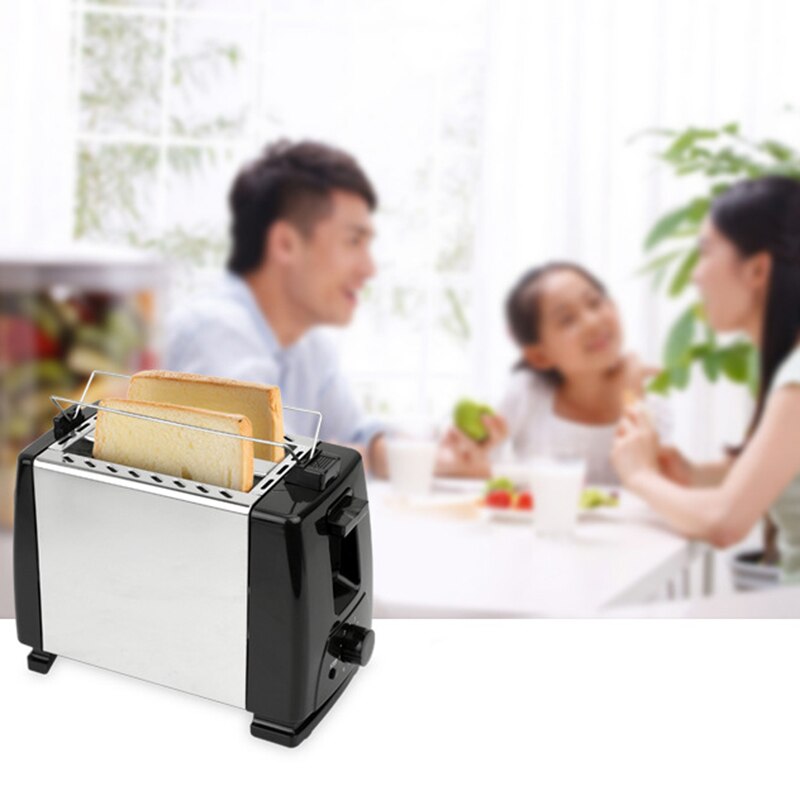 600W Electric Toaster Maker Electrical Grill Automatic Sandwich Breadmaker 2 Slices Breakfast Maker Us Plug