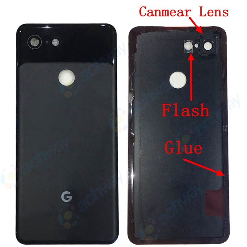 Cubierta de batería para Google Pixel 3, carcasa trasera de puerta de vidrio, carcasa trasera 3XL para HTC Google Pixel 3 XL, cubierta de batería de vidrio