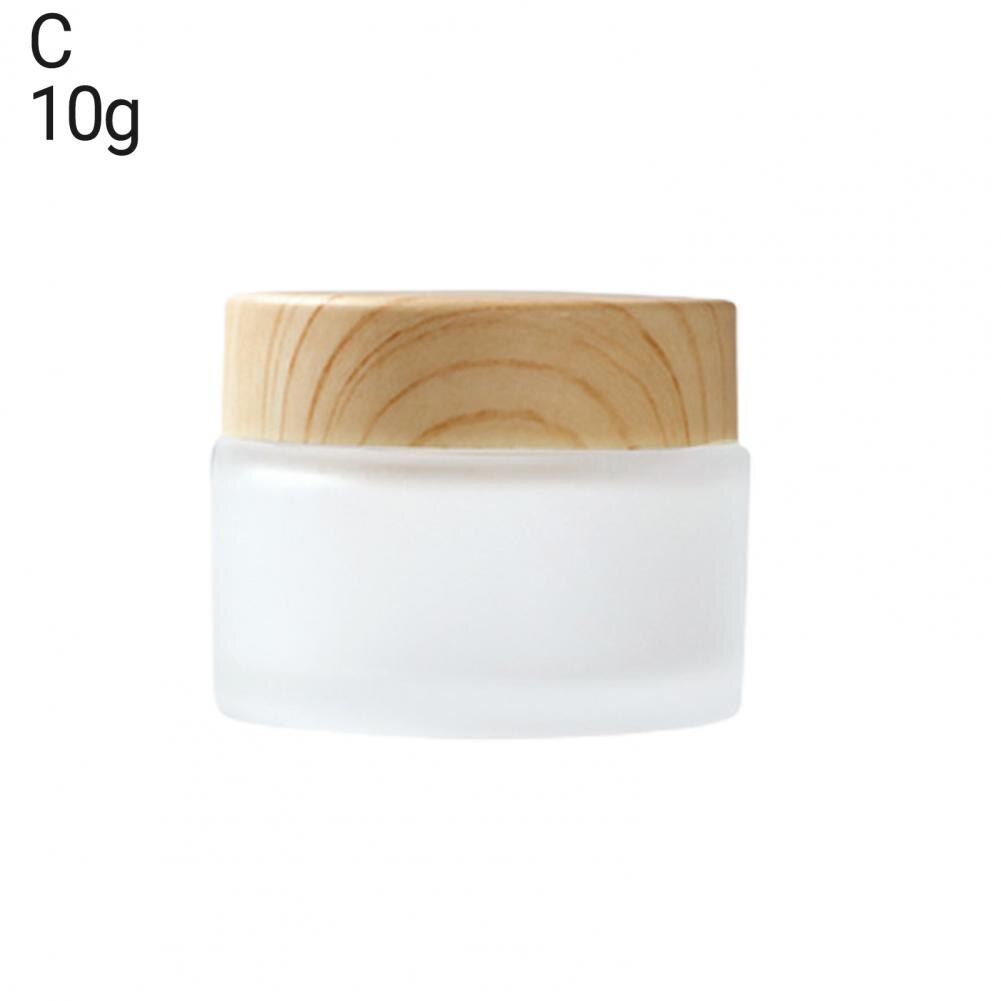 Bouteille vide de 30ml/50ml/80ml/10g/20g/30g, Surface mate avec couvercle en Grain de bois, vaporisateur de cosmétiques en verre pour voyage: SC