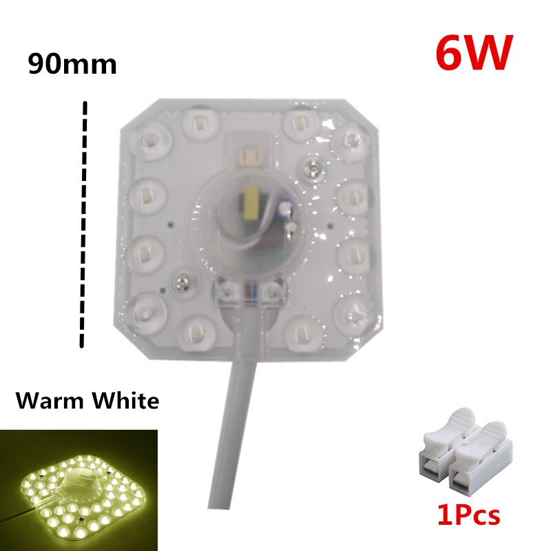 Loftslamper led modul  ac220v 230v 240v 6w 12w 18w 24w 36w led lys udskift loftslampe lyskilde praktisk installation: 6w varm hvid
