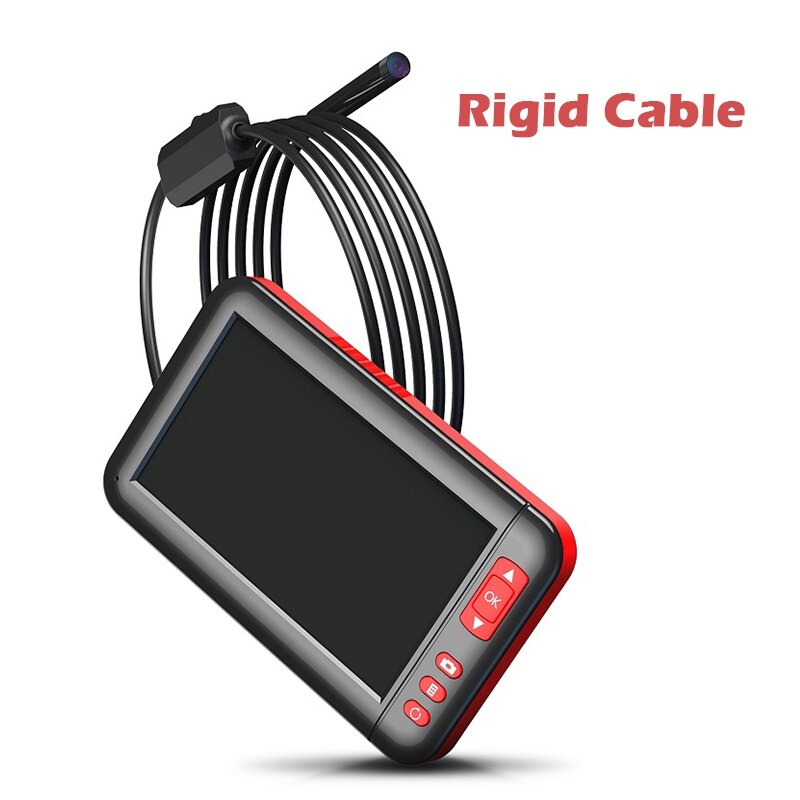 4.3 Inch Screen Industrial Endoscope Camera HD1080P Monitor Car Inspection Borescope 8MM Lens 8 LEDs IP67 Waterproof F200: 10m / Rigid Cable Set
