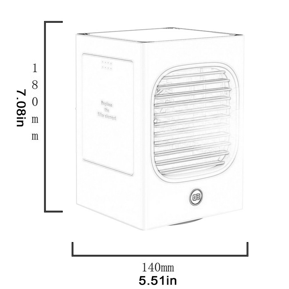 Hoofd Schudden Watergekoelde Airconditioning Ventilator Geïntegreerde Luchtbevochtiger Thuis Slaapkamer Mini Grote Capaciteit Usb Verstuiver