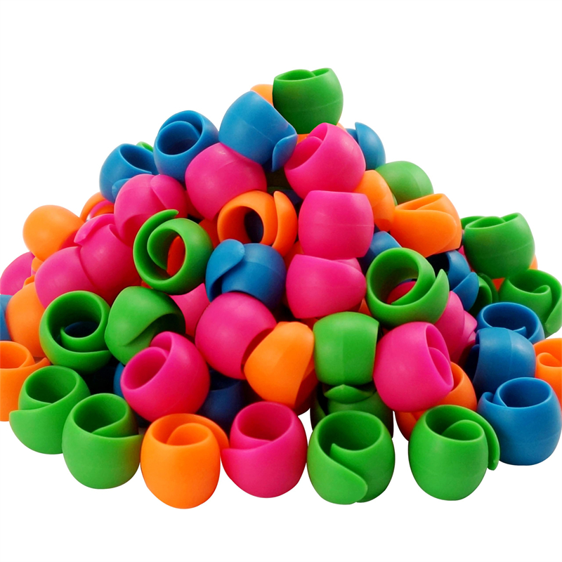 16/32Stck Silikon Faden Spule Ring Bunte Spule Schellen Halfter Spule Sparer Gewinde Spule Huggers DIY Handwerk NäHenne werkzeuge: Licht Grau