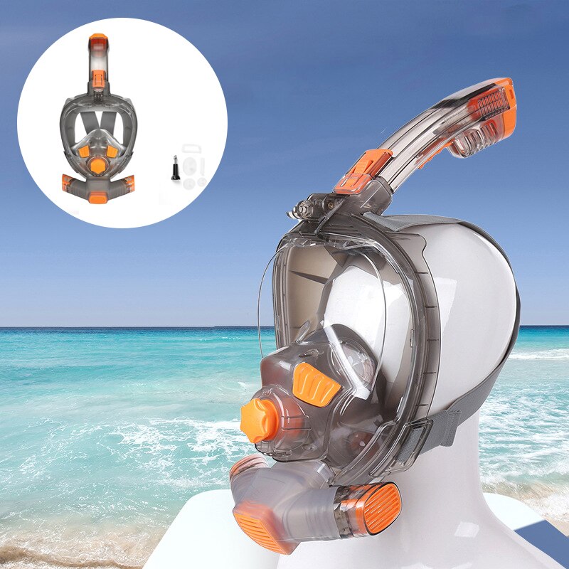 Scuba Diving Mask Full Face Fog Adult Youth Underwater Wide View Snorkel Mask Waterproof Swimming Masks Camera Mount