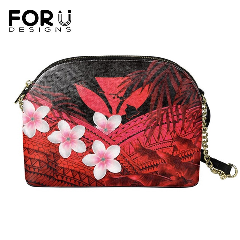 Forudesigns hibiscus dames messenger bag hawaii kanaka maoli polynesian plumeria design casual shell schoudertas voor dames mini