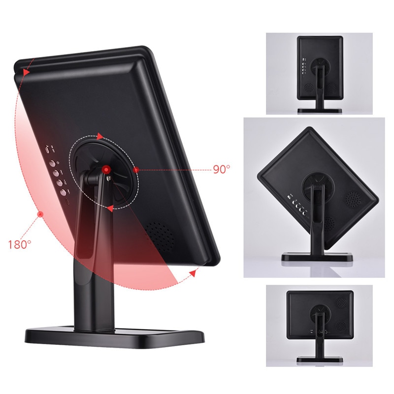 Espejo de maquillaje con pantalla táctil LED y 20 luces, espejo de sobremesa para maquillaje, espejo con aumento de 10x y bluetooth, espejo giratorio de 360 grados