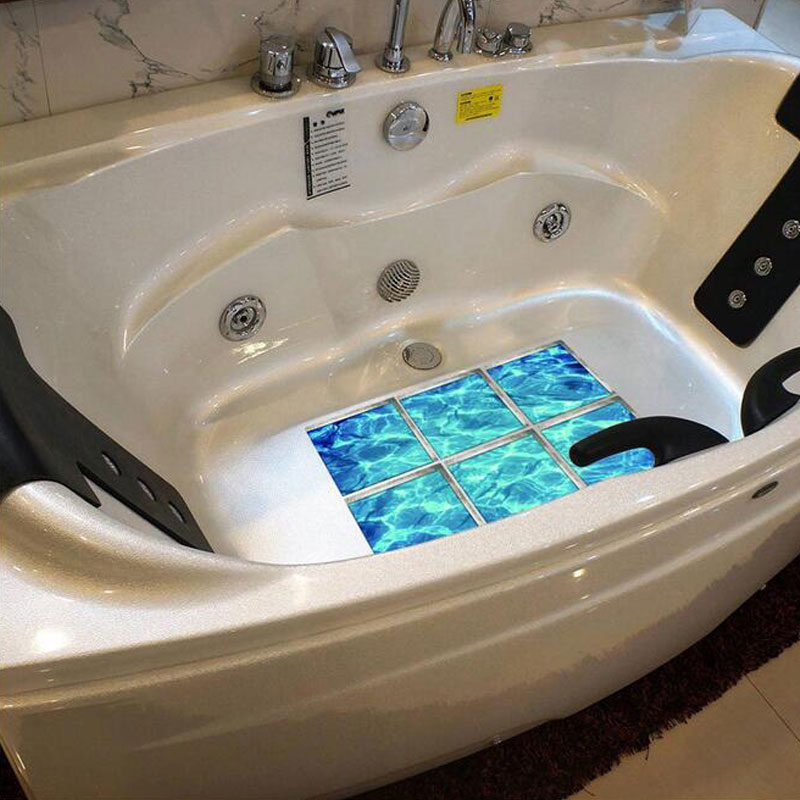 Anti Slip 3D Bathtub Stickers Waterproof Self-adhesive Tub Decals Ocean Bath Mats Bathroom For Kids Bath Mats Bathroom Decor