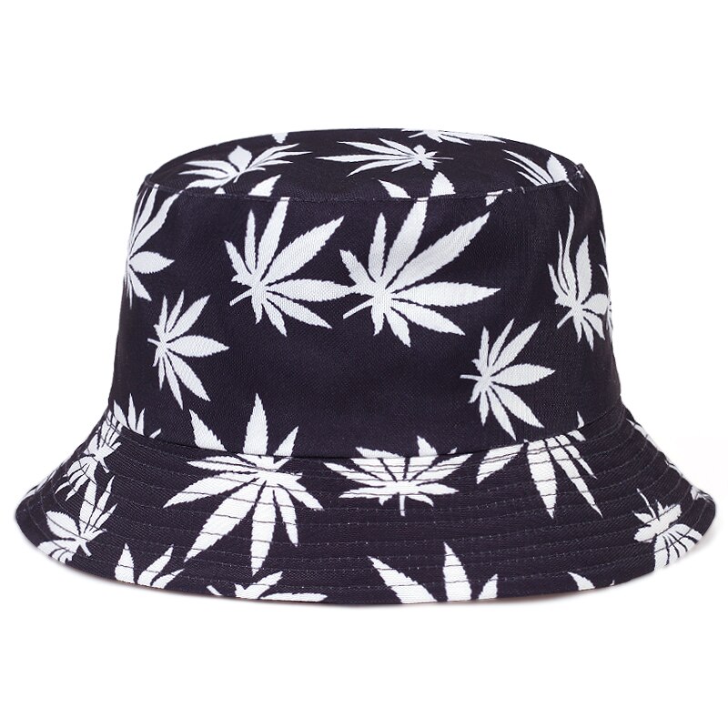 Visser Hoeden Mannen Vrouwen Maple Leaf Emmer Hoed Hip Hop Borduren Katoen Outdoor Zomer Casual Swag Emmer cap: Rood