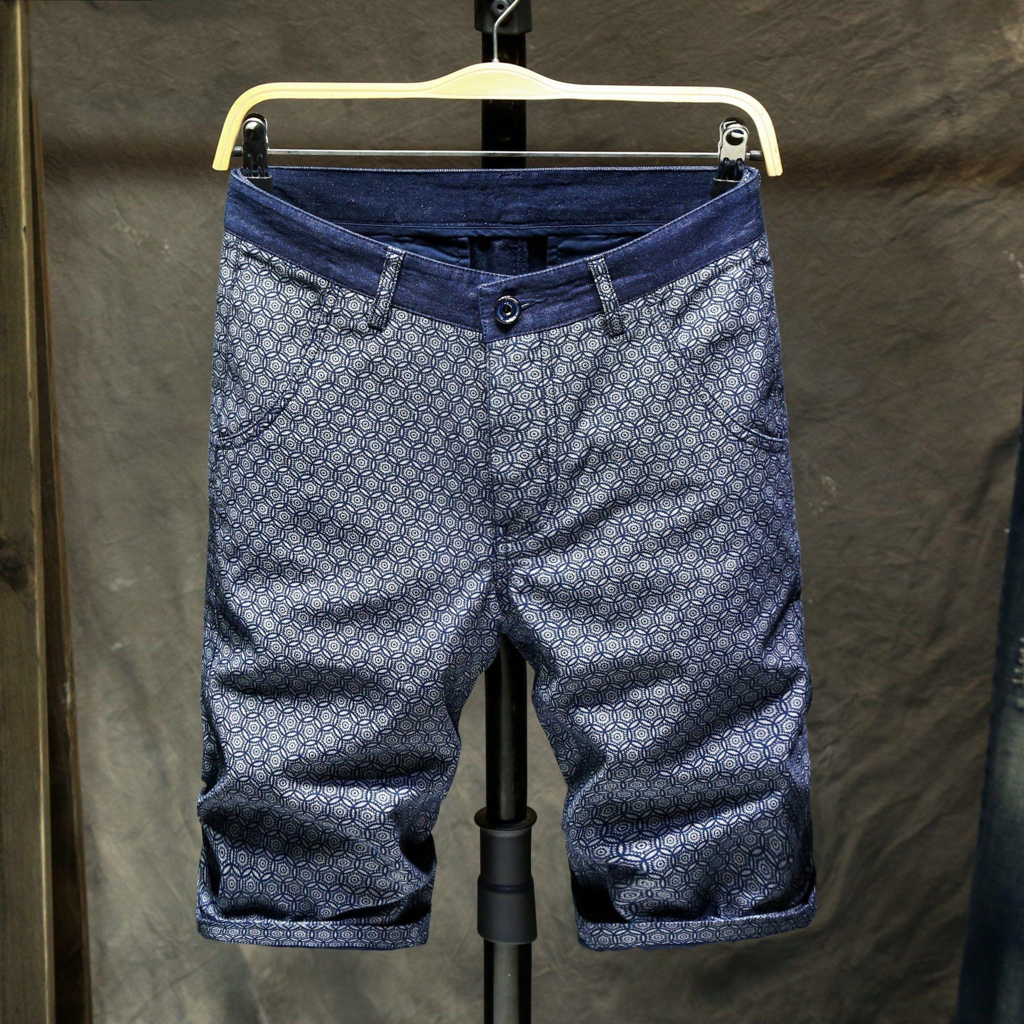 Emigrere akse varemærke Mænds klassiske jeans shorts mænd denim elastisk m... – Grandado