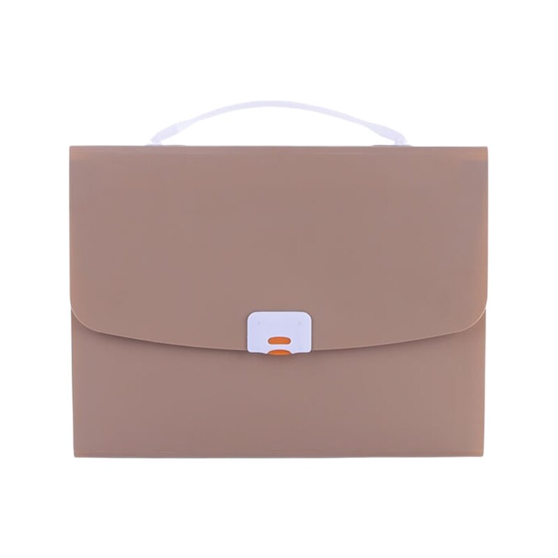 Portable Handheld A4 Business Document Organ Bag File Folder Storage Organizer Student Test Paper Holder Pack: Chocolate