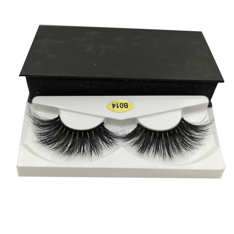 Falske øjenvipper 5d mink øjenvipper 25mm naturlige lange vipper høj volumen fluffy øjenvipper grusomhed dramatisk vippe makeup: 014