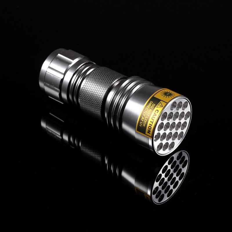 Alonefire 21 ledet uv lys 395-400nm ledet uv lommelykt fakkel lampe uv klebende gjeting reisesikkerhet uv deteksjon aaa